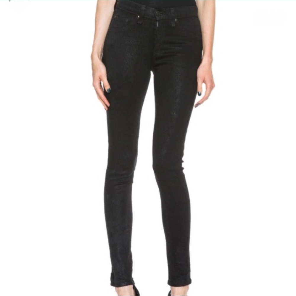 Rag & Bone High Rise Skinny Jeans, Women's Size 26, Black
